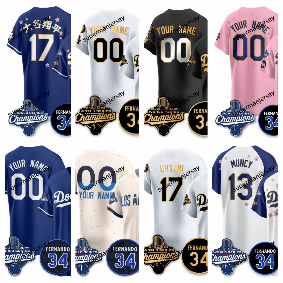 Los Angeles Dodgers 2025 World Series Champions   Jersey - All Stitched MVP   132131318_副本