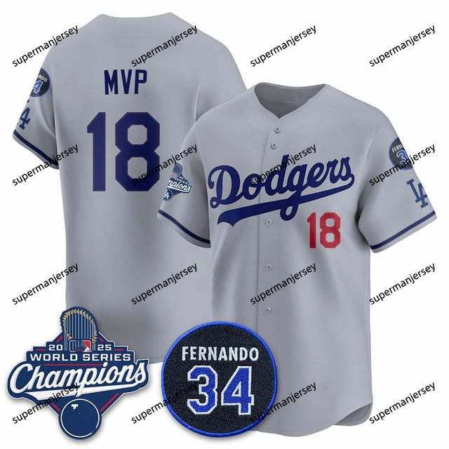 Los Angeles Dodgers 2025 World Series Champions   Jersey - All Stitched MVP   183_副本