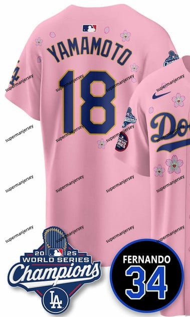 Los Angeles Dodgers 2025 World Series Champions   Jersey - All Stitched Yoshinobu Yamamoto       18_副本