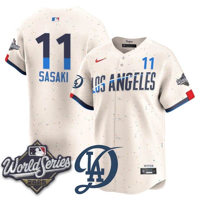 Los Angeles Dodgers 2025 World Series Jersey #11 Roki Sasaki