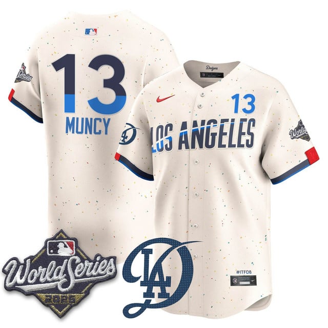 Los Angeles Dodgers 2025 World Series Jersey #13 Max Muncy