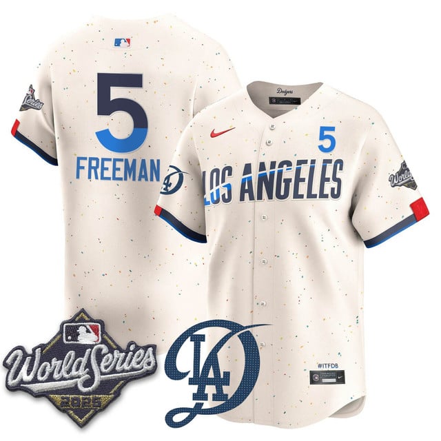 Los Angeles Dodgers 2025 World Series Jersey #5 Freddie Freeman