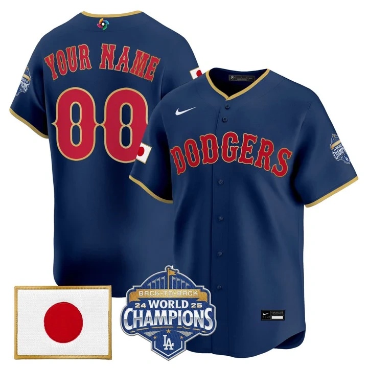 Los Angeles Dodgers Custom Jersey navy