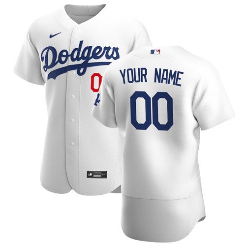 Los Angeles Dodgers Custom Men's Nike White Home 2020 Authentic Player MLB Jersey