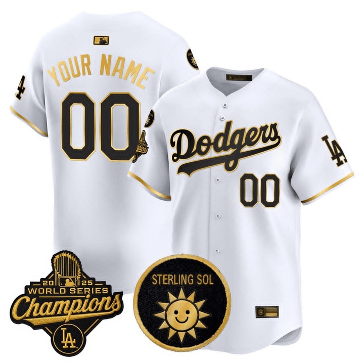 Los Angeles Dodgers Custom White Jersey