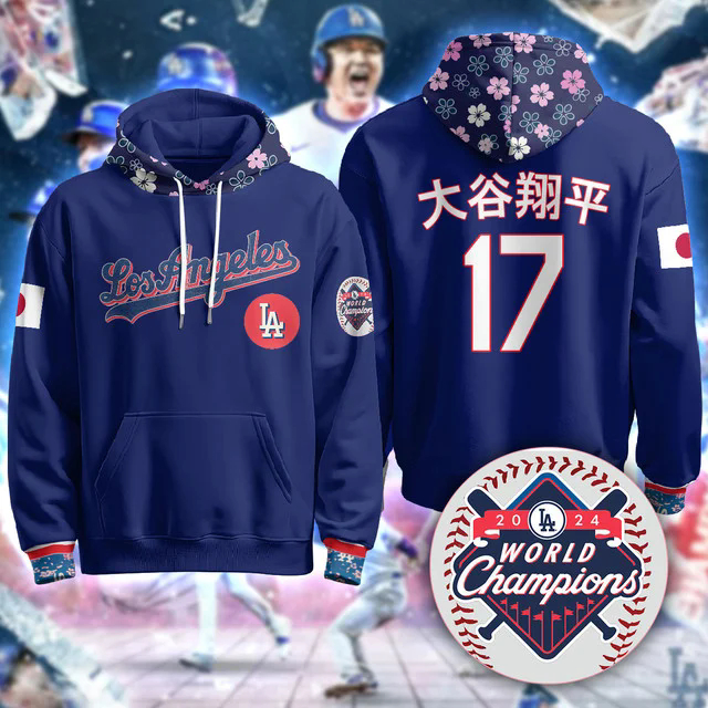 Los Angeles Dodgers Japanese Heritage Night Hoodie #17 大谷翔平.webp