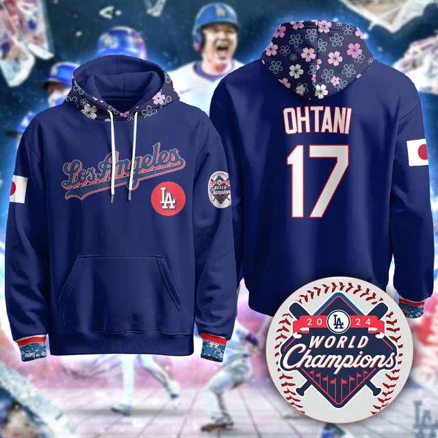 Los Angeles Dodgers Japanese Heritage Night Hoodie #17 SHOHIEI OHTANI.webp