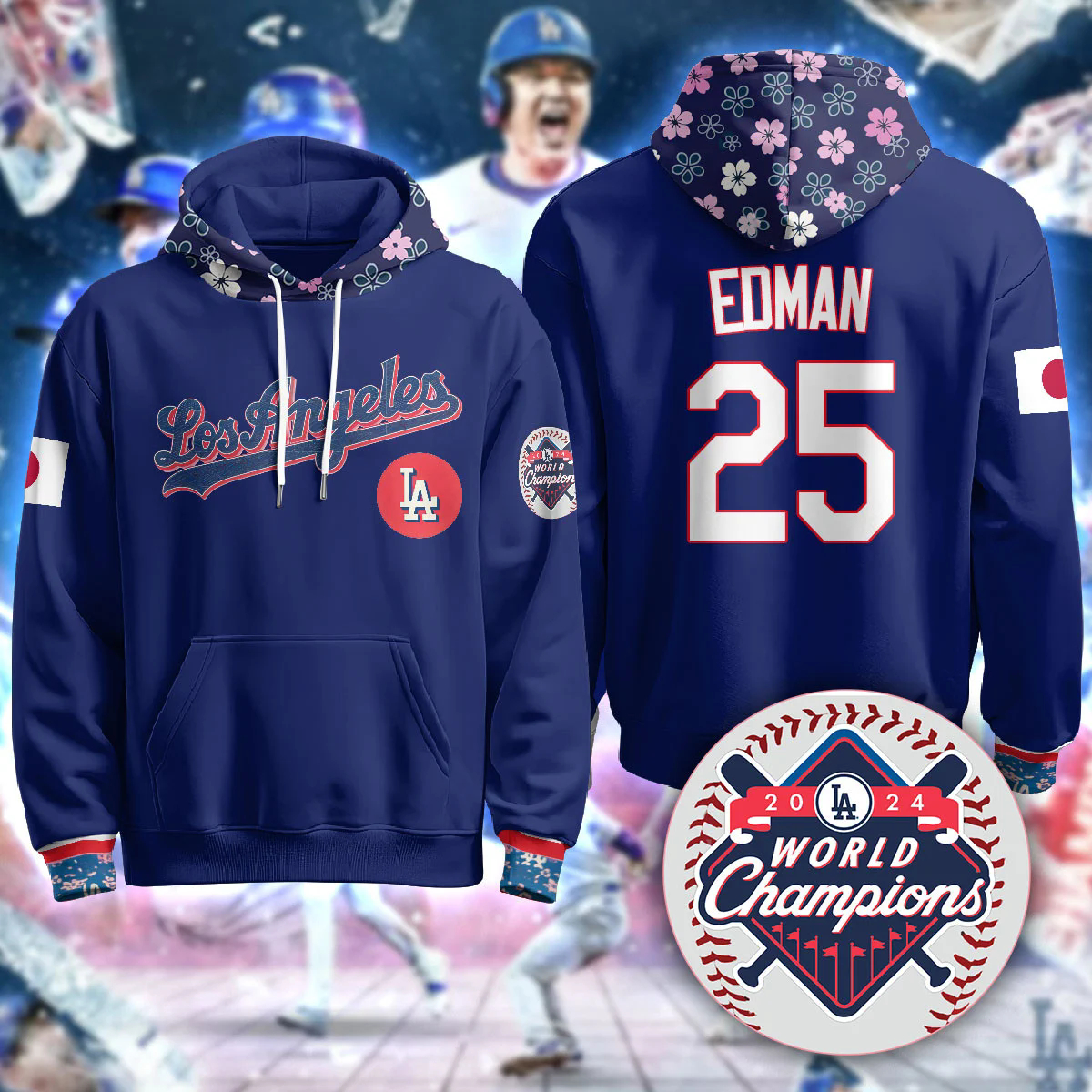 Los Angeles Dodgers Japanese Heritage Night Hoodie #25 TOMMY EDMAN.webp