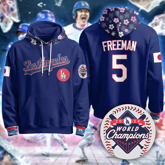Los Angeles Dodgers Japanese Heritage Night Hoodie #5 FREDDIE FREEMAN.webp
