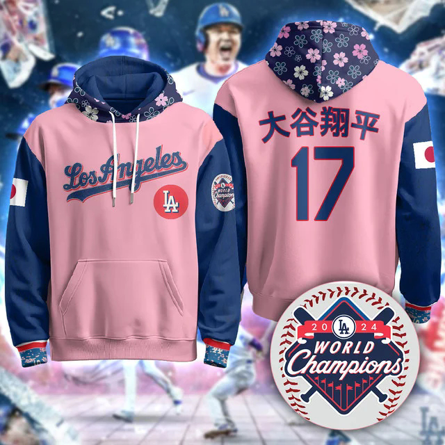 Los Angeles Dodgers Japanese Heritage Night Hoodie CHERRY BLOSSOM #17.webp