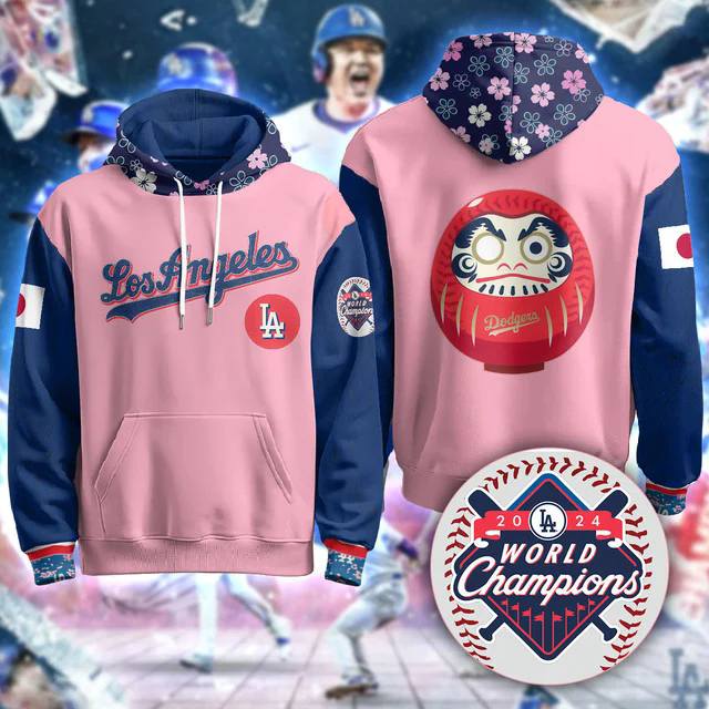 Los Angeles Dodgers Japanese Heritage Night Hoodie CHERRY BLOSSOM.webp