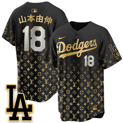 Los Angeles Dodgers Luxury Jersey #18 Yoshinobu Yamamoto (kanji)