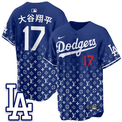 Los Angeles Dodgers Luxury Jersey blue #17 Shohei Ohtani (kanji)