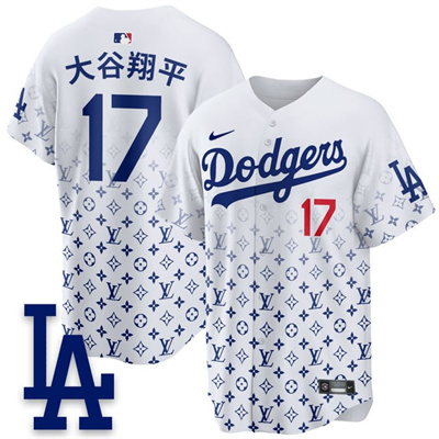 Los Angeles Dodgers Luxury Jersey white #17 Shohei Ohtani (kanji)