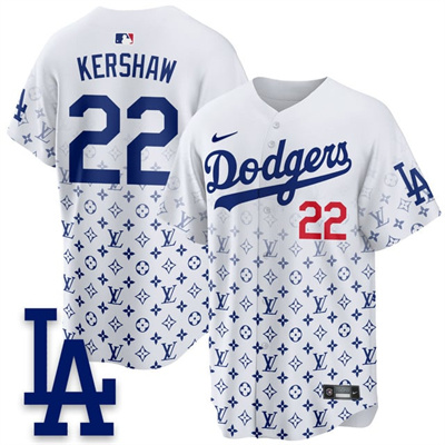 Los Angeles Dodgers Luxury Jersey white #22 Clayton Kershaw