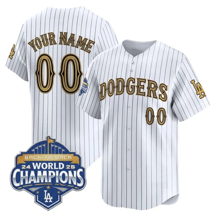 Los Angeles Dodgers Pinstripe Custom Jersey