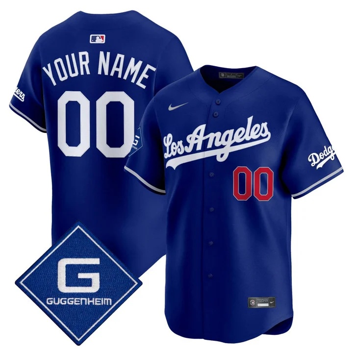 Los Angeles Dodgers Road Alternate Blue Custom Jersey