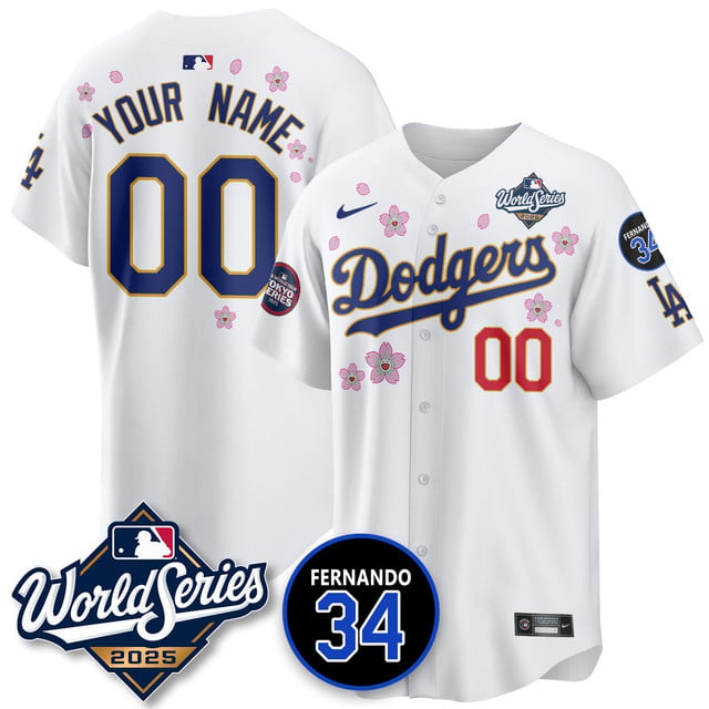Los Angeles Dodgers Tokyo Series 2025 NL Champions Custom Jersey