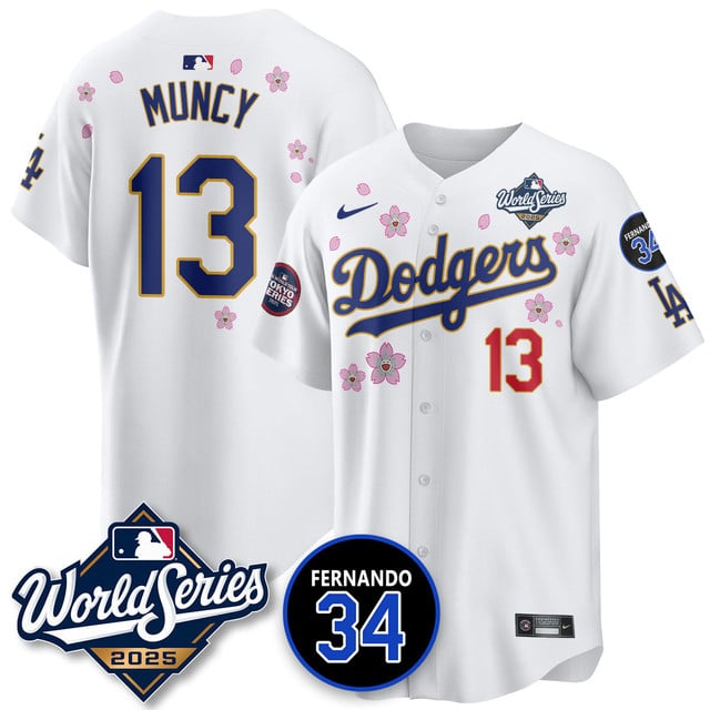 Los Angeles Dodgers Tokyo Series 2025 NL Champions Jersey #13 Max Muncy