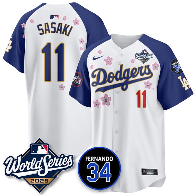 Los Angeles Dodgers Tokyo Series 2025 NL Champions Jersey alternate #11 Roki Sasaki