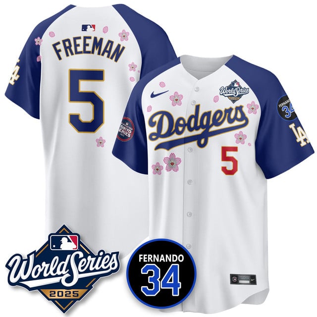 Los Angeles Dodgers Tokyo Series 2025 NL Champions Jersey alternate #5 Freddie Freeman