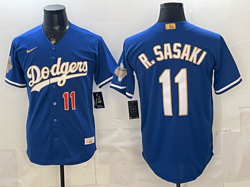 Los Angeles Dodgers blue #11 R.Sasaki
