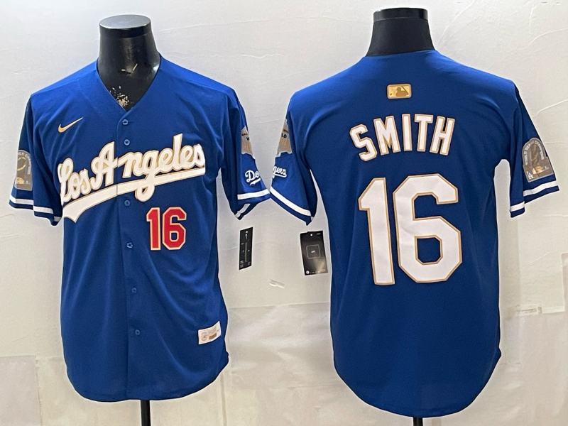 Los Angeles Dodgers blue #16 Smith