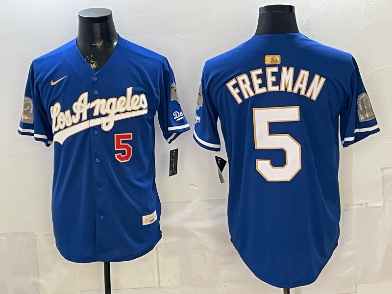 Los Angeles Dodgers blue #5 Freeman