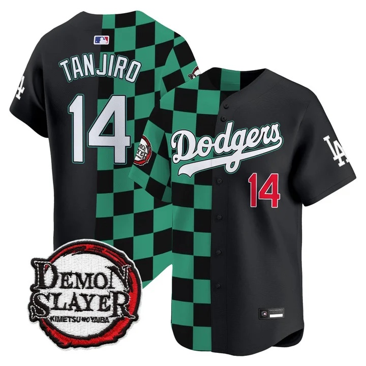 Los Angeles Dodgers x Demon Slayer Vapor Premier Limited Jersey #14 TANJIRO