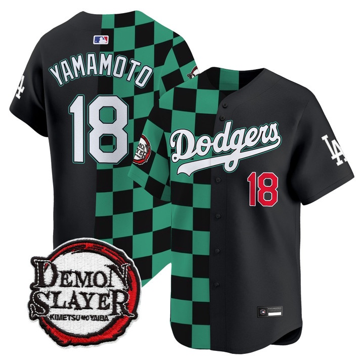 Los Angeles Dodgers x Demon Slayer Vapor Premier Limited Jersey #18 YAMAMOTO