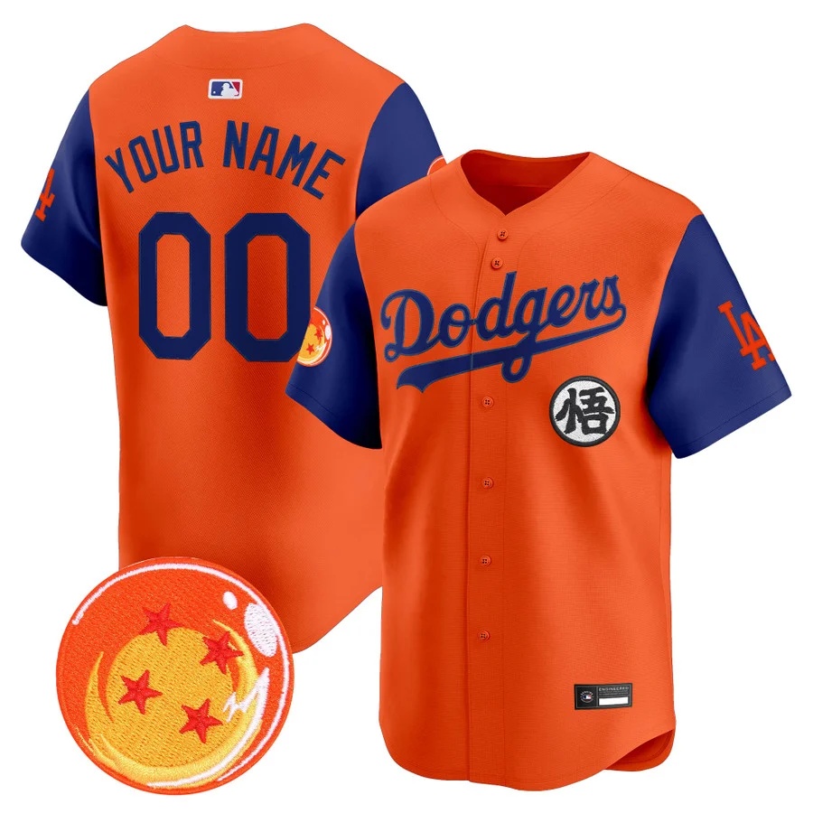 Los Angeles Dodgers x Dragon Ball Vapor Premier Limited Custom Jersey alternate