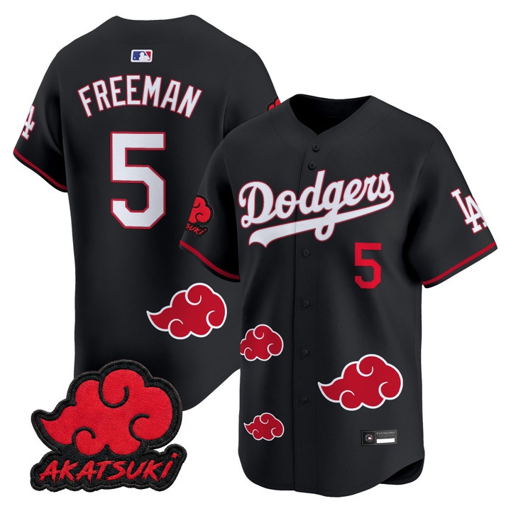 Los Angeles Dodgers x Naruto Akatsuki Edition Vapor Premier Limited Jersey #5 FREDDIE FREEMAN