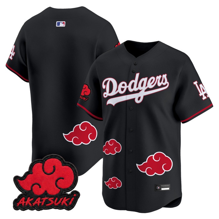 Los Angeles Dodgers x Naruto Akatsuki Edition Vapor Premier Limited Jersey BLANK