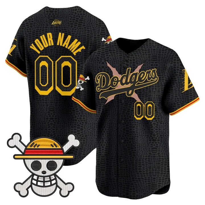 Los Angeles Dodgers x One Piece x Mamba Vapor Premier Limited Custom Jersey MAMBA