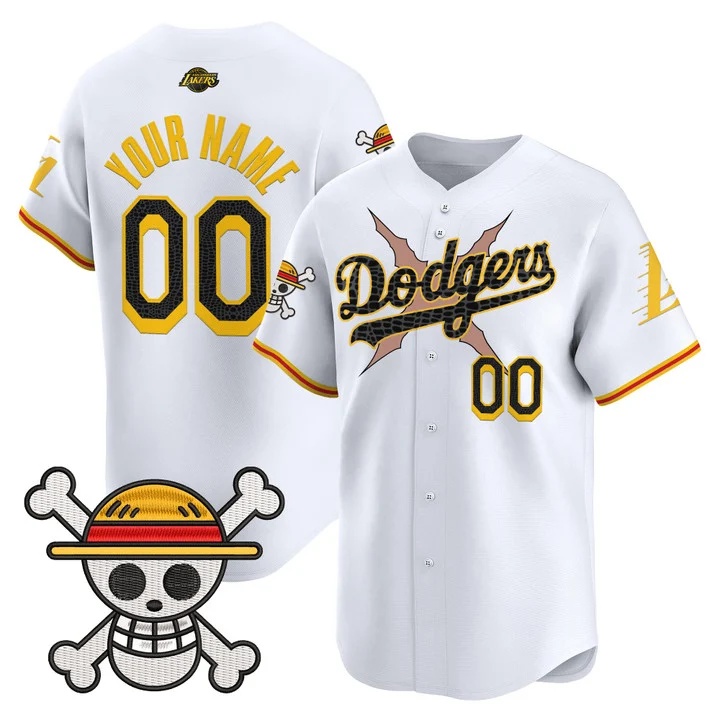 Los Angeles Dodgers x One Piece x Mamba Vapor Premier Limited Custom Jersey WHITE