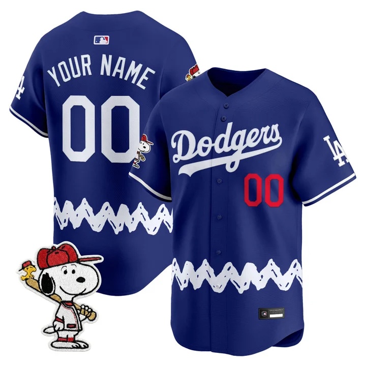 Los Angeles Dodgers x Peanuts Vapor Premier Limited Custom Jersey ROYAL