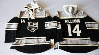 Los Angeles Kings #14 Justin Williams Black Sawyer Hooded Sweatshirt Stitched NHL Jersey