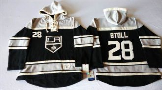 Los Angeles Kings #28 Jarret Stoll Black Sawyer Hooded Sweatshirt Stitched NHL Jersey