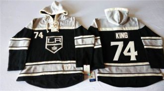 Los Angeles Kings #74 Dwight King Black Sawyer Hooded Sweatshirt Stitched NHL Jersey