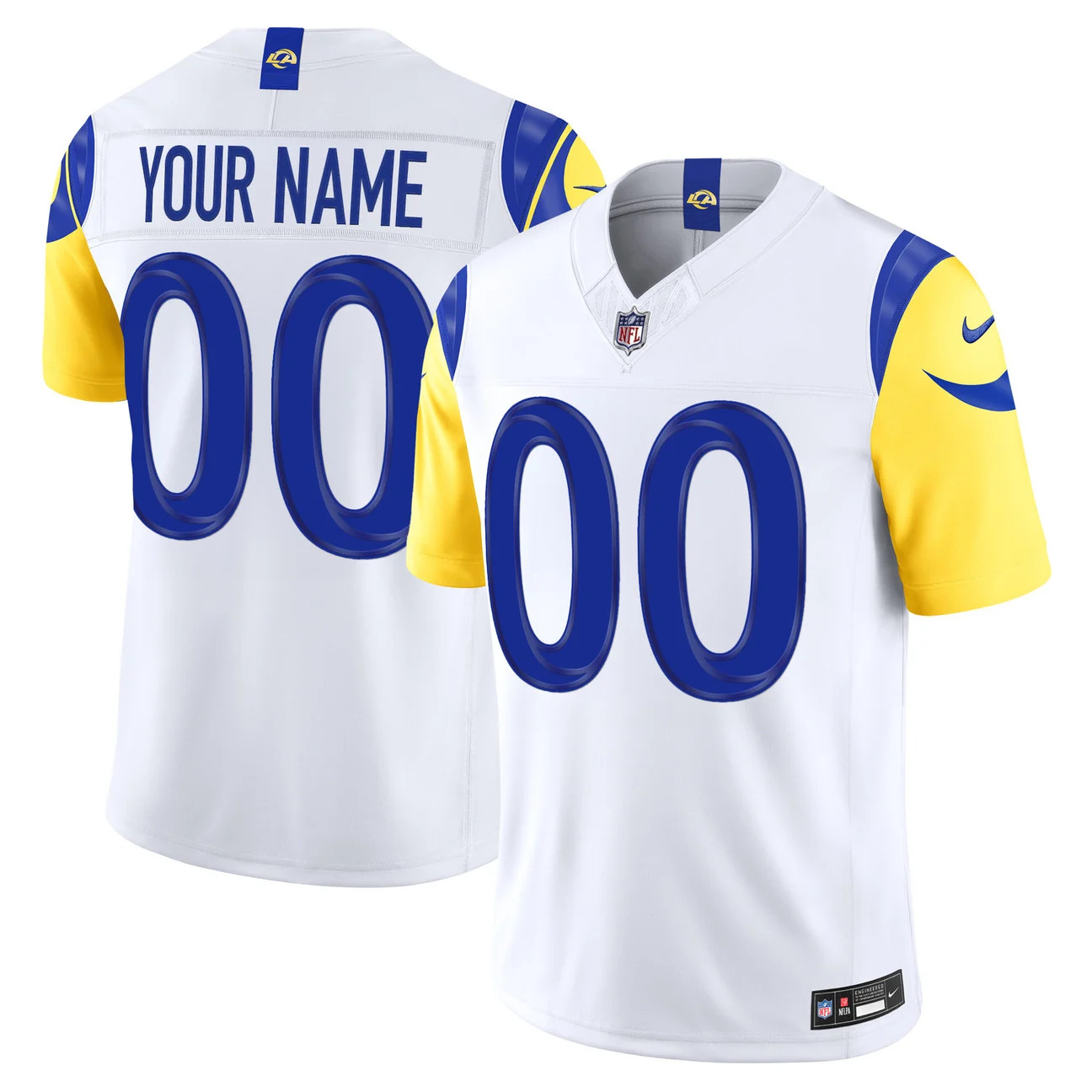 Los Angeles Rams 2026 Vapor Limited Custom Jersey WHITE