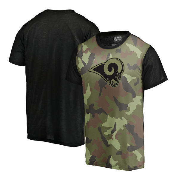 Los Angeles Rams Camo NFL Pro Line By Fanatics Branded Blast Sublimated T Shirt