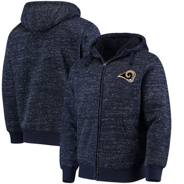 Los Angeles Rams G III Sports By Carl Banks Discovery Sherpa Full Zip Jacket Heathered Black