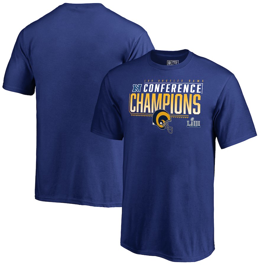 Los Angeles Rams NFL Pro Line By Fanatics Branded 2018 NFC Champions Touchback T-Shirt Royal