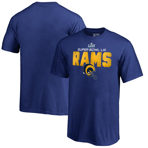 Los Angeles Rams NFL Pro Line By Fanatics Branded Super Bowl LIII Bound Flank T-Shirt Royal
