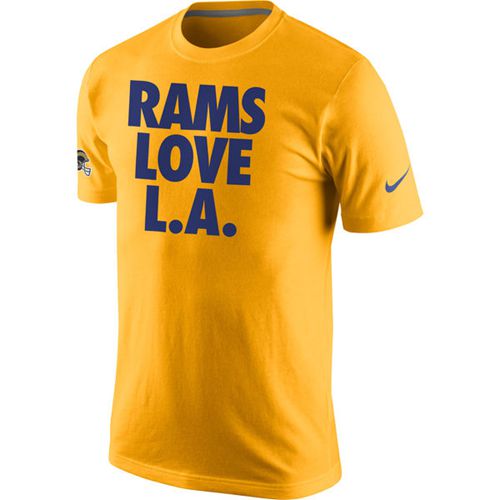 Los Angeles Rams Nike Rams Love L. A.T-Shirt Gold