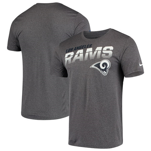 Los Angeles Rams Nike Sideline Line Of Scrimmage Legend Performance T-Shirt Heathered Gray