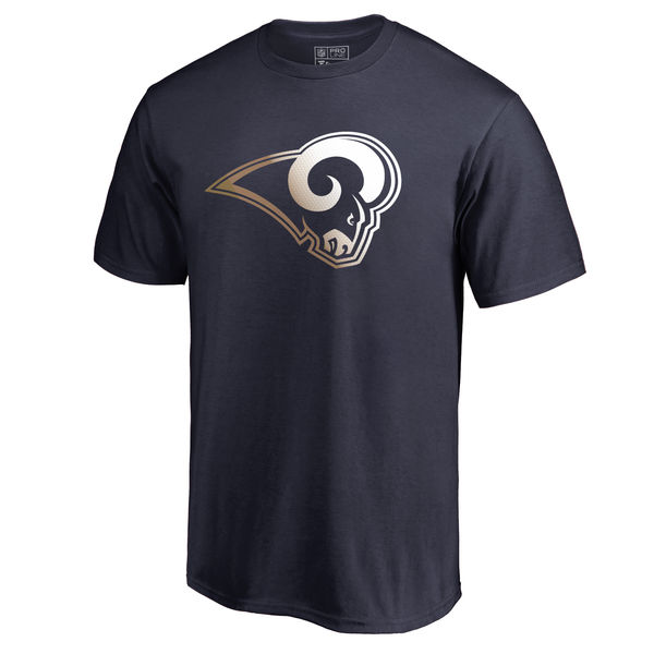 Los Angeles Rams Pro Line By Fanatics Branded Navy Big & Tall Gradient Logo T-Shirt