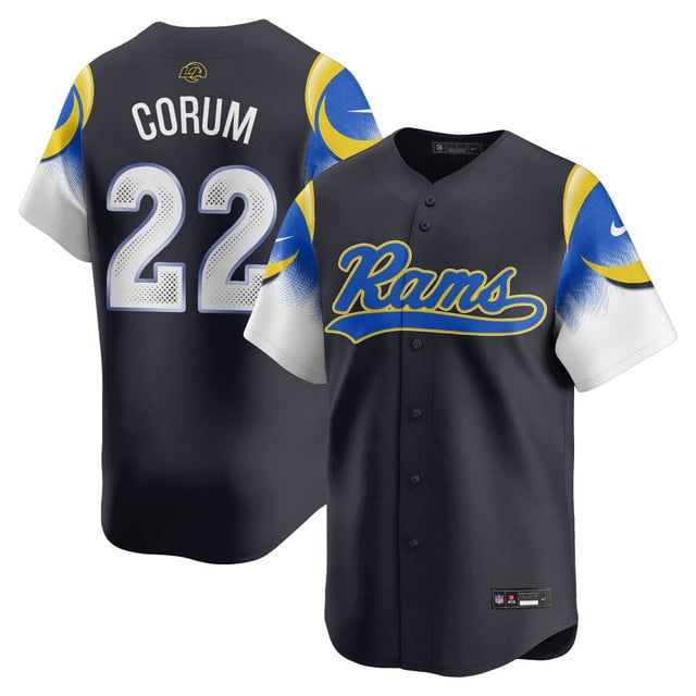 Los Angeles Rams Rivalry Series Baseball Jersey alternate #22 Blake Corum