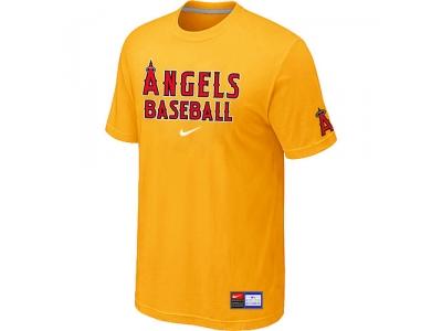 Los Angeles of Anaheim Yellow NEW Short Sleeve Practice T-Shirt