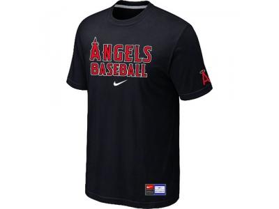 Los Angels of Anaheim Black NEW Short Sleeve Practice T-Shirt